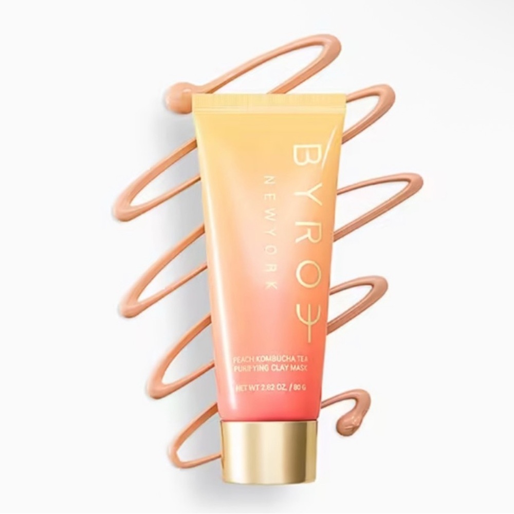 Byroe Peach Kombucha Tea Purifying Clay Mask | NEW | 2.82oz 8G | Safety Sealed